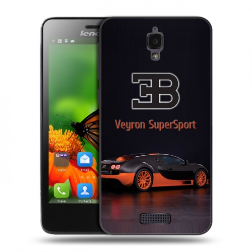 Дизайнерский пластиковый чехол для Lenovo S660 Bugatti