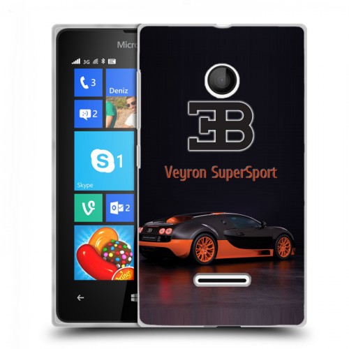 Дизайнерский пластиковый чехол для Microsoft Lumia 435 Bugatti