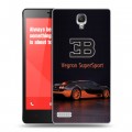 Дизайнерский силиконовый чехол для Xiaomi RedMi Note Bugatti