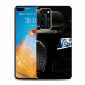 Дизайнерский силиконовый с усиленными углами чехол для Huawei P40 Bugatti