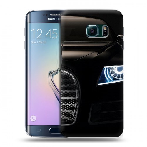 Дизайнерский пластиковый чехол для Samsung Galaxy S6 Edge Bugatti