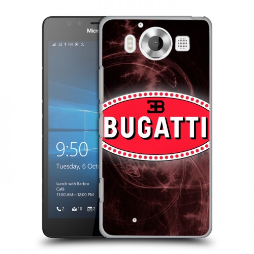 Дизайнерский пластиковый чехол для Microsoft Lumia 950 Bugatti