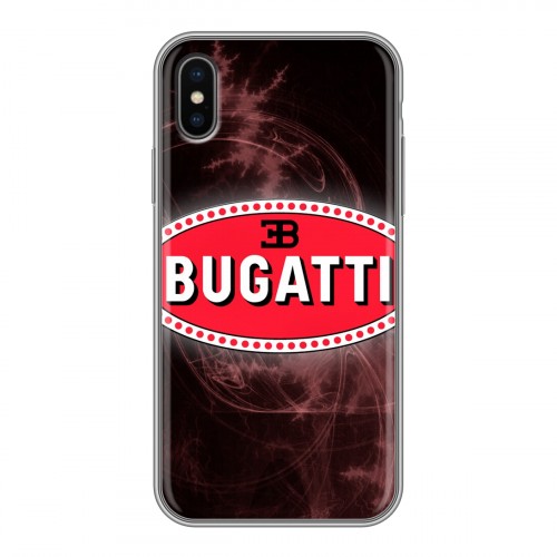 Дизайнерский силиконовый чехол для Iphone x10 Bugatti