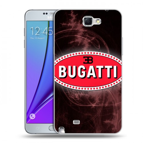 Дизайнерский пластиковый чехол для Samsung Galaxy Note 2 Bugatti