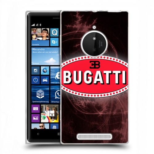 Дизайнерский пластиковый чехол для Nokia Lumia 830 Bugatti
