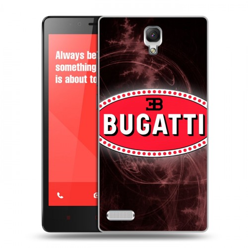 Дизайнерский силиконовый чехол для Xiaomi RedMi Note Bugatti