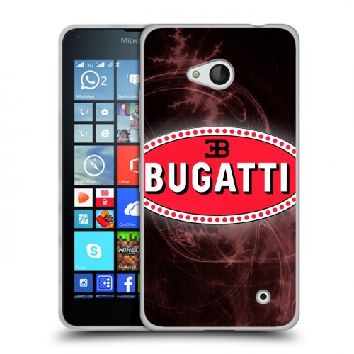 Дизайнерский пластиковый чехол для Microsoft Lumia 640 Bugatti