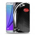 Дизайнерский пластиковый чехол для Samsung Galaxy Note 2 Bugatti