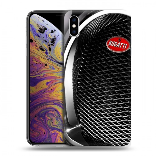 Дизайнерский силиконовый чехол для Iphone Xs Max Bugatti