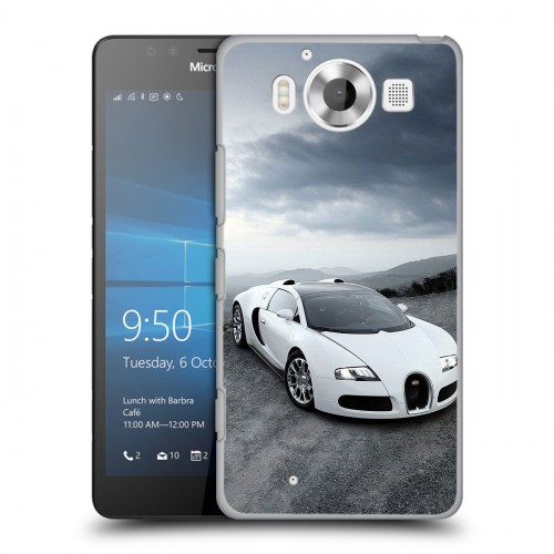 Дизайнерский пластиковый чехол для Microsoft Lumia 950 Bugatti