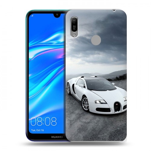 Дизайнерский пластиковый чехол для Huawei Y6 (2019) Bugatti