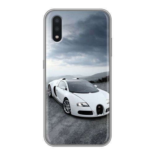 Дизайнерский силиконовый с усиленными углами чехол для Samsung Galaxy A01 Bugatti