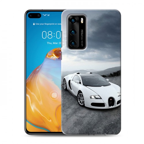 Дизайнерский пластиковый чехол для Huawei P40 Bugatti