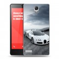 Дизайнерский силиконовый чехол для Xiaomi RedMi Note Bugatti