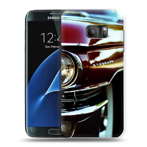 Дизайнерский силиконовый с усиленными углами чехол для Samsung Galaxy S7 Cadillac