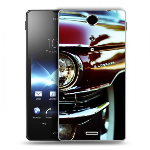 Дизайнерский пластиковый чехол для Sony Xperia TX Cadillac