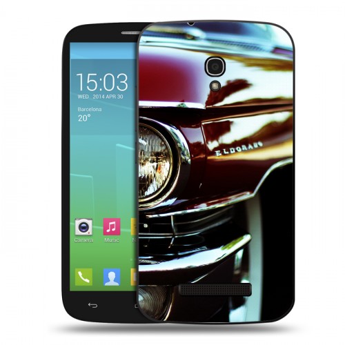 Дизайнерский пластиковый чехол для Alcatel One Touch Pop S9 Cadillac