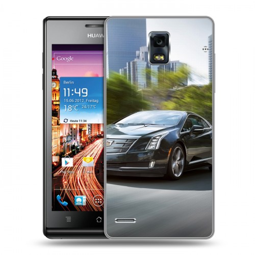 Дизайнерский пластиковый чехол для Huawei Ascend P1 Cadillac