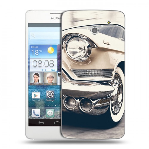 Дизайнерский пластиковый чехол для Huawei Ascend D2 Cadillac