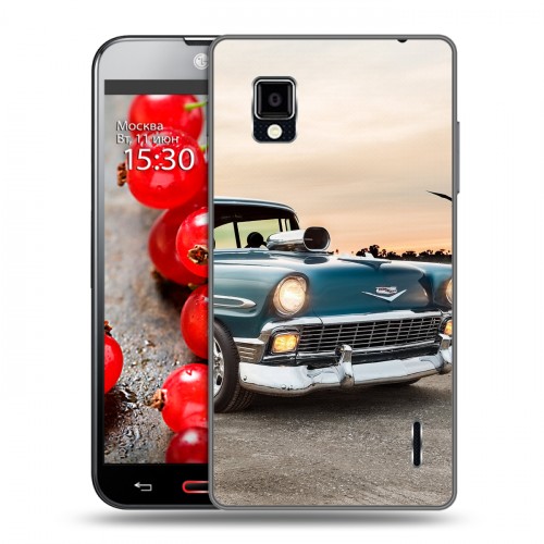 Дизайнерский пластиковый чехол для LG Optimus G Chevrolet