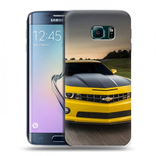Дизайнерский пластиковый чехол для Samsung Galaxy S6 Edge Chevrolet