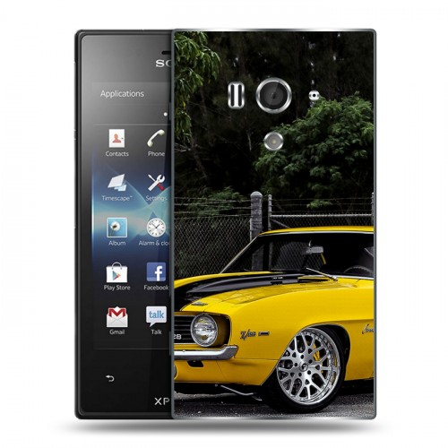 Дизайнерский пластиковый чехол для Sony Xperia acro S Chevrolet