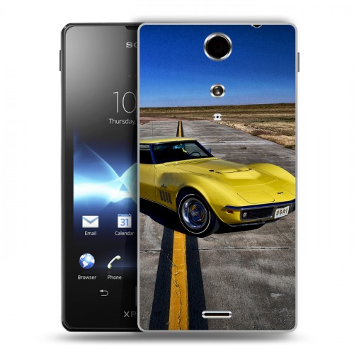 Дизайнерский пластиковый чехол для Sony Xperia TX Chevrolet