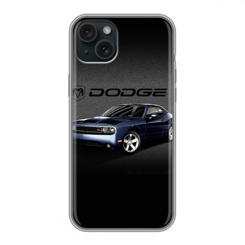 Дизайнерский силиконовый чехол для Iphone 15 Plus Dodge