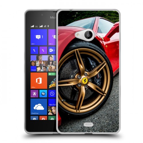 Дизайнерский пластиковый чехол для Microsoft Lumia 540 Ferrari