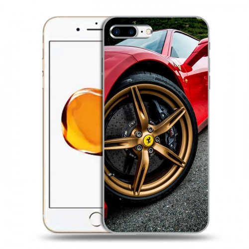 Дизайнерский пластиковый чехол для Iphone 7 Plus / 8 Plus Ferrari