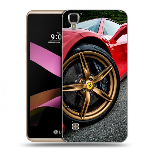 Дизайнерский пластиковый чехол для LG X Style Ferrari