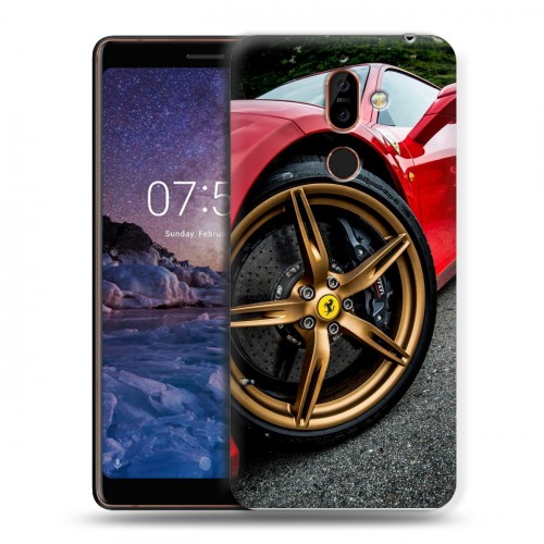 Дизайнерский пластиковый чехол для Nokia 7 Plus Ferrari