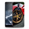 Дизайнерский пластиковый чехол для Nokia 5.1 Ferrari