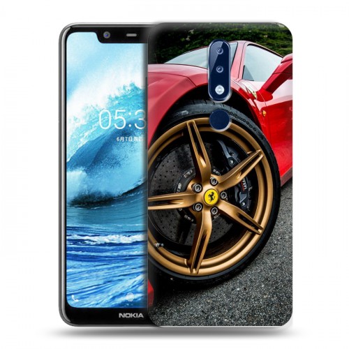 Дизайнерский силиконовый чехол для Nokia 5.1 Plus Ferrari