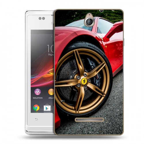 Дизайнерский пластиковый чехол для Sony Xperia E Ferrari