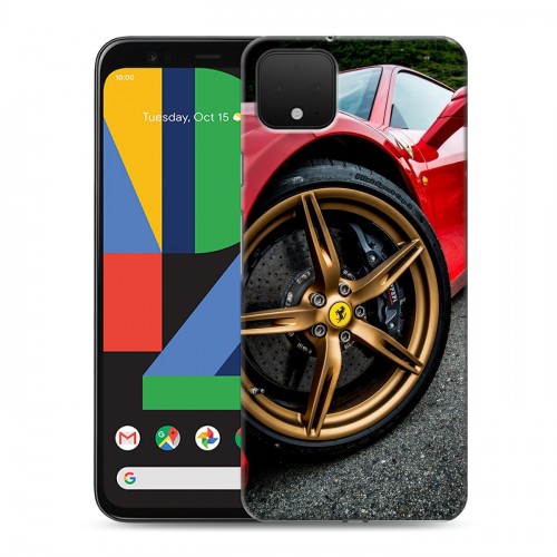 Дизайнерский пластиковый чехол для Google Pixel 4 Ferrari