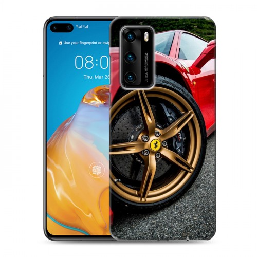 Дизайнерский пластиковый чехол для Huawei P40 Ferrari