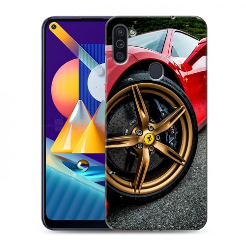 Дизайнерский пластиковый чехол для Samsung Galaxy M11 Ferrari