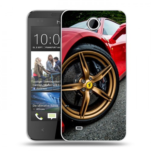 Дизайнерский пластиковый чехол для HTC Desire 300 Ferrari