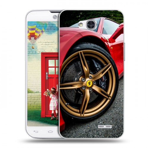 Дизайнерский пластиковый чехол для LG L80 Ferrari