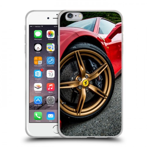 Дизайнерский силиконовый чехол для Iphone 6 Plus/6s Plus Ferrari