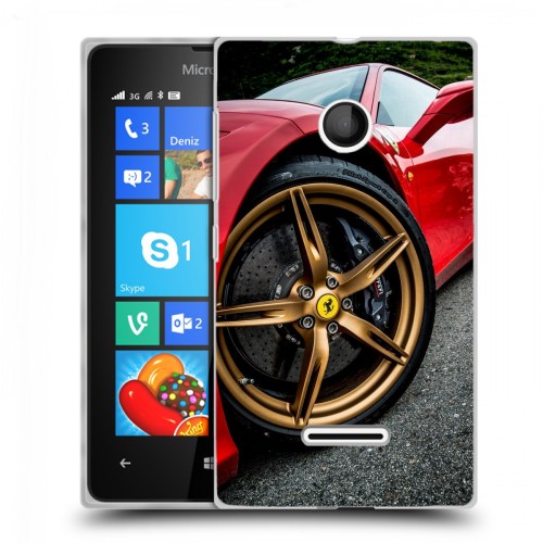 Дизайнерский пластиковый чехол для Microsoft Lumia 435 Ferrari