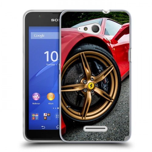 Дизайнерский пластиковый чехол для Sony Xperia E4g Ferrari