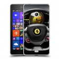 Дизайнерский пластиковый чехол для Microsoft Lumia 540 Ferrari