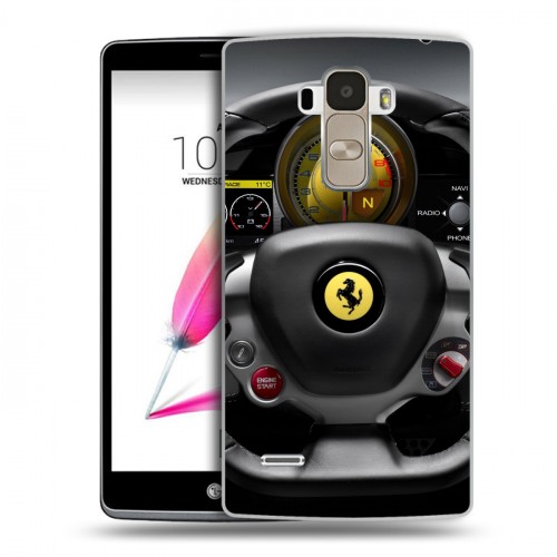 Дизайнерский пластиковый чехол для LG G4 Stylus Ferrari