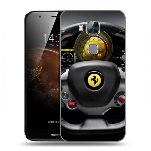 Дизайнерский пластиковый чехол для Huawei G8 Ferrari