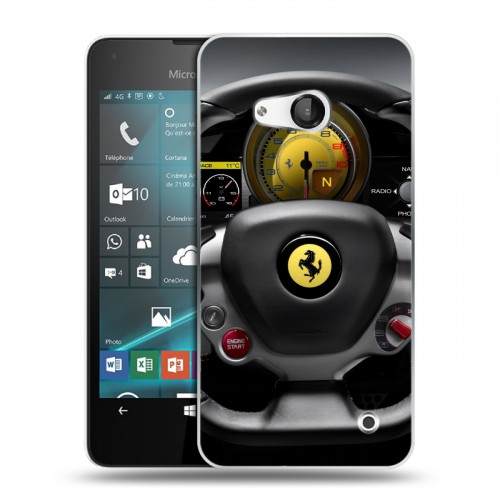 Дизайнерский пластиковый чехол для Microsoft Lumia 550 Ferrari