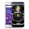 Дизайнерский пластиковый чехол для Lenovo Moto G Ferrari