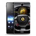 Дизайнерский пластиковый чехол для Sony Xperia TX Ferrari