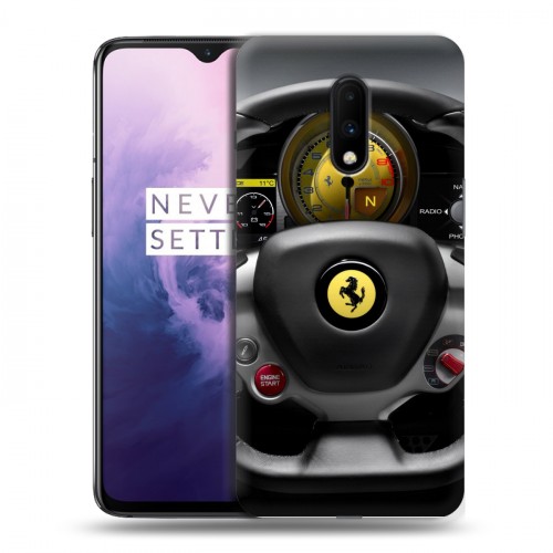 Дизайнерский пластиковый чехол для OnePlus 7 Ferrari